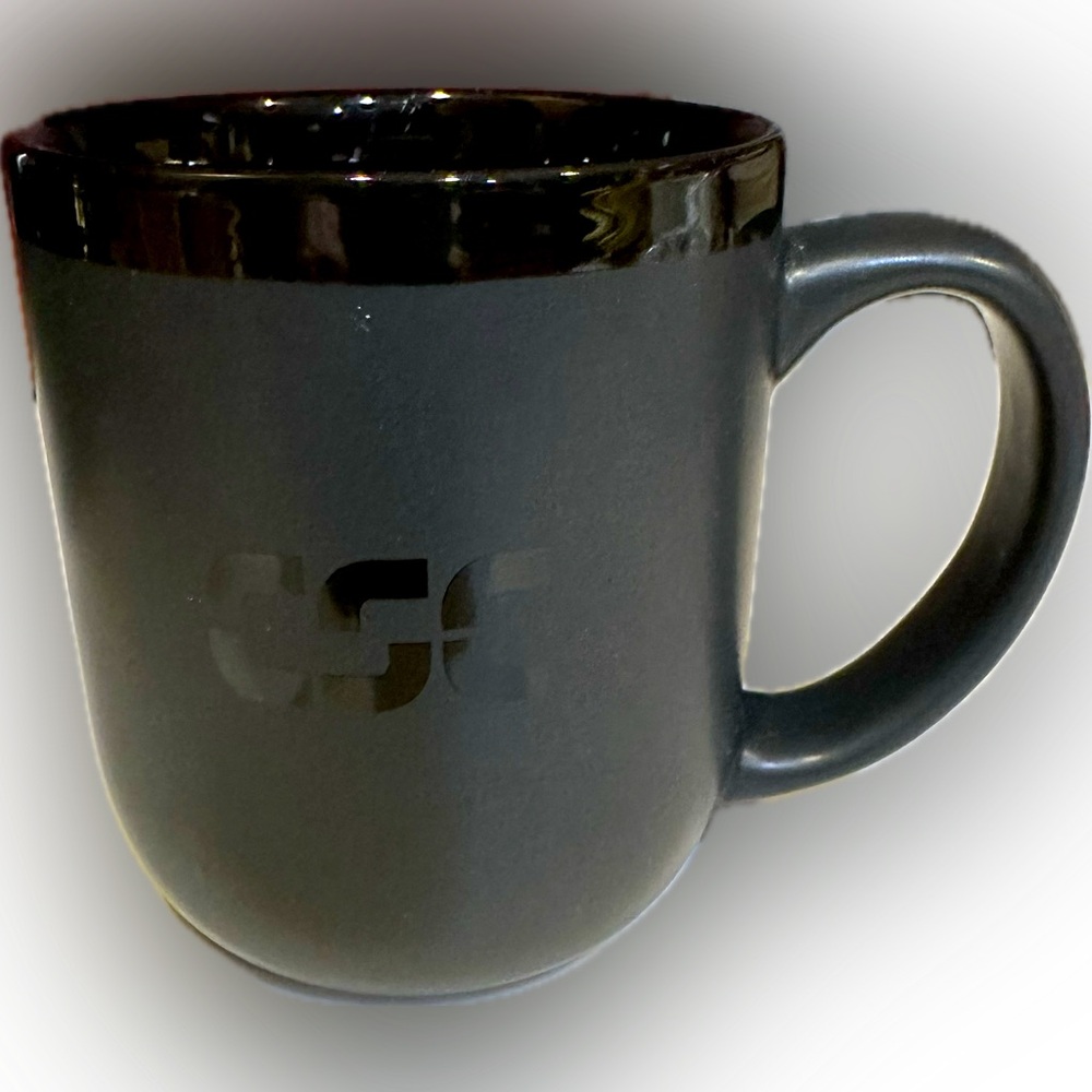 VTG CSC LOGO BLACK COFFEE COCOA SOUP MUG LARGE HOT DRINK 18OZ GIFT COLLECTIBLE